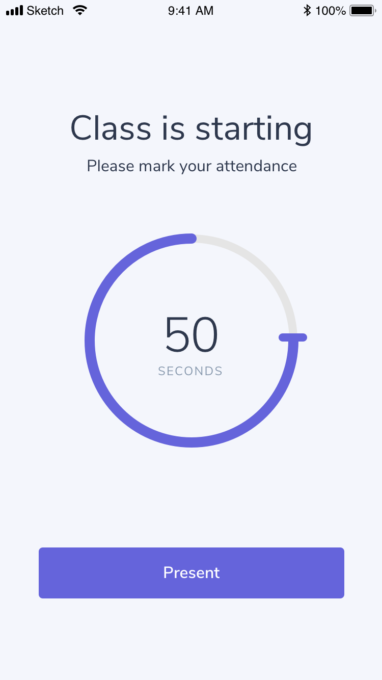 Class starting — 50% present